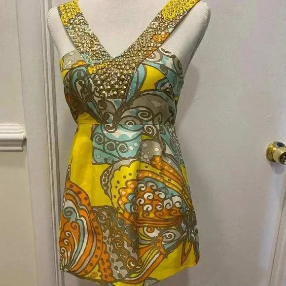 Kate Spade retro top Sz 2 - Picture 1 of 4